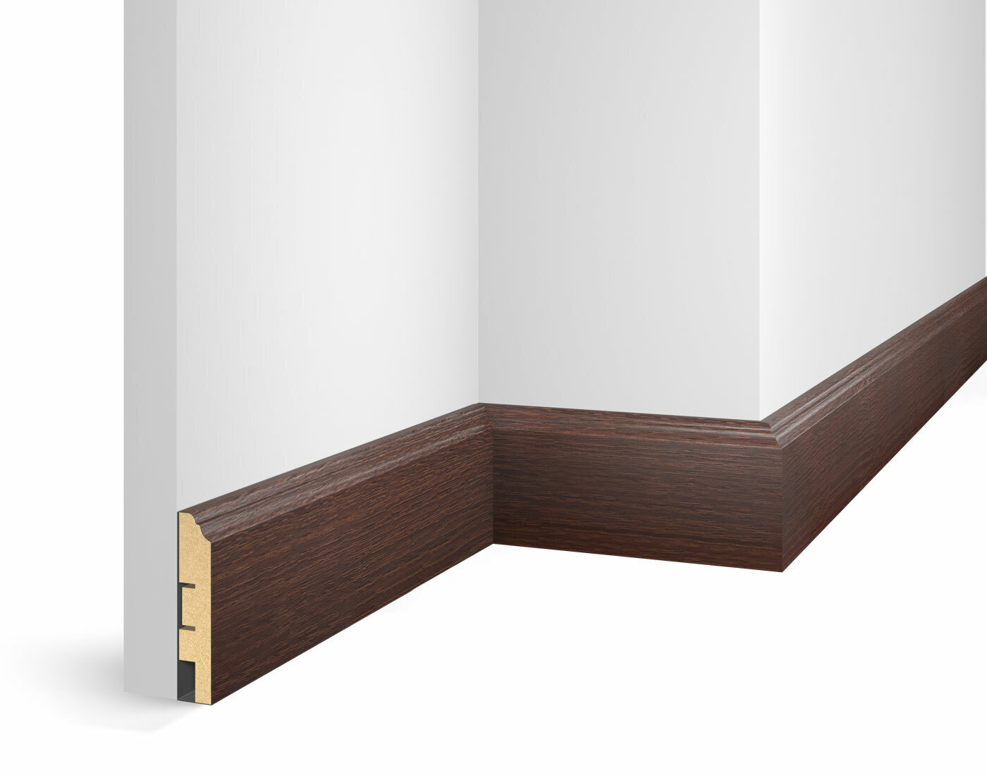 Плинтус МДФ Cosca Decor Экошпон WP07 Ясень Коньяк 2400×80×16